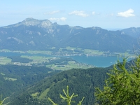 Wolfgangsee, Schafbergspitze s St. Wolfgang a Weislerhorn tetejrl